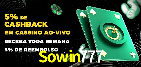 Promoções do cassino ao Vivo Sowin777